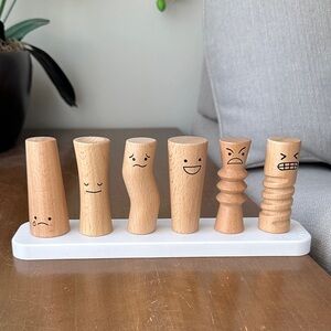 Lovevery wooden emotion dolls
